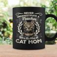 Never Underestimate A Teacher Who Is Also A Cat Mom Gift For Womens Coffee Mug Gifts ideas