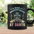 Never Underestimate A Woman At Darts Dartplayer Darting Coffee Mug Gifts ideas