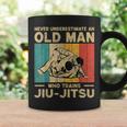 Never Underestimate An Old Man Bjj Brazilian Jiu Jitsu Old Man Funny Gifts Coffee Mug Gifts ideas