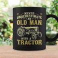Never Underestimate An Old Man Funny Tractor Farmer Dad Gift For Mens Coffee Mug Gifts ideas