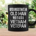 Never Underestimate An Old Man Who Is Also A Vietnam Veteran Gift For Mens Coffee Mug Gifts ideas