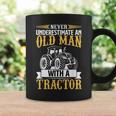 Never Underestimate An Old Man With A Tractor Funny Farmer Coffee Mug Gifts ideas