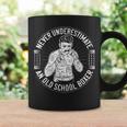 Never Underestimate An Old School Boxer Back Print Boxing Coffee Mug Gifts ideas