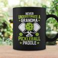 Never Underestimate Grandma Pickleball Player Paddle Graphic Coffee Mug Gifts ideas