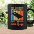 Never Underestimate The Old Guy Funny Cornhole Player Mens Coffee Mug Gifts ideas