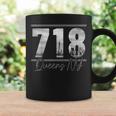 New York City 718 Area Code Skyline Queens Ny Nyc Vintage Coffee Mug Gifts ideas