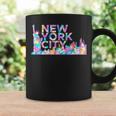 New York City Retro Manhattan Nyc Watercolor Skyline Ny City Coffee Mug Gifts ideas
