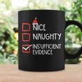 Nice Naughty Insufficient Evidence Christmas Fun Xmas Lawyer Coffee Mug Gifts ideas