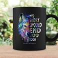 No Story Should End Too Soon Suicide Awareness Teal Wolf Coffee Mug Gifts ideas