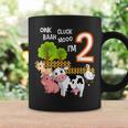 Oink Cluck Baah Mooo I'm 2 Farm Animal 2Nd Birthday Party Coffee Mug Gifts ideas