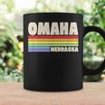 Omaha Nebraska Pride Rainbow Flag Gay Pride Merch Queer Coffee Mug Gifts ideas