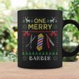 One Merry Barber Beard Grooming Ugly Christmas Sweater Coffee Mug Gifts ideas