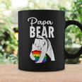 Papa Bear Gay Pride Rainbow Flag Lgbt Dad Camping Father Day Coffee Mug Gifts ideas