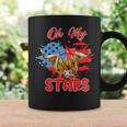 Patriotic Highland Cow Oh My Stars 4Th Of July American Flag Coffee Mug Gifts ideas