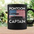 Patriotic Pontoon Captain Us American Flag Funny Boat Owner Coffee Mug Gifts ideas