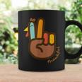 Peace Love Turkey Thankful Turkey Hand Sign Thanksgiving Coffee Mug Gifts ideas