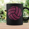 Pink Out Breast Cancer Awareness Pink Ribbon Volleyball Ball Coffee Mug Gifts ideas