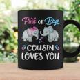 Pink Or Blue Cousin Loves You Elephants Gender Reveal Family Coffee Mug Gifts ideas