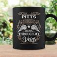 Pitts Name Gift Pitts Blood Runs Throuh My Veins Coffee Mug Gifts ideas