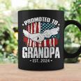 Promoted To Grandpa Est 2024 Patriotic Grandpa Fathers Day Coffee Mug Gifts ideas