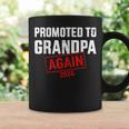 Promoted To Grandpa 2024 Again For New Baby Grandfather Coffee Mug Gifts ideas