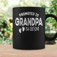 Promoted To Grandpa 2024 Soon To Be Granddad Funny New Dad Coffee Mug Gifts ideas