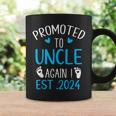 Promoted To Uncle 2024 Again Uncle New Baby Est 2024 Funny Gifts For Uncle Coffee Mug Gifts ideas