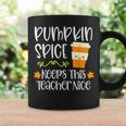Pumpkin Spice Keeps This Teacher Nice Fall Halloween Autumn Coffee Mug Gifts ideas
