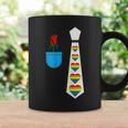 Rainbow Heart Tie Tux Costume Suit Pocket With Rose Funny Coffee Mug Gifts ideas