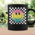 Rainbow Smile Face Cute Checkered Smiling Happy Coffee Mug Gifts ideas