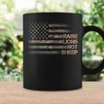 Raise Lions Not Sheep Patriotic Lion American Flag Patriot Coffee Mug Gifts ideas