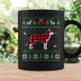 Red Plaid Siberian Husky Dog Ugly Christmas Sweater Coffee Mug Gifts ideas