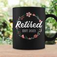 Retired 2023 Floral With Flowers For Grandma In Retirement Coffee Mug Gifts ideas