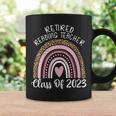 Retired Reading Teacher Class Of 2023 Leopard Rainbow Coffee Mug Gifts ideas