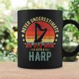 Retro Never Underestimate Old Man With A Harp Player Men Coffee Mug Gifts ideas
