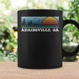 Retro Sunset Stripes Adairsville Georgia Coffee Mug Gifts ideas