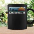 Retro Sunset Stripes Adamsburg Alabama Coffee Mug Gifts ideas