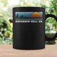 Retro Sunset Stripes Anderson Mill Georgia Coffee Mug Gifts ideas