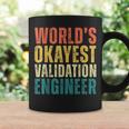Retro World's Okayest Validation Engineer Engineering Coffee Mug Gifts ideas