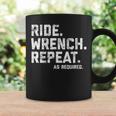 Ride Wrench Repeat Motorcycle Mechanic Funny Coffee Mug Gifts ideas