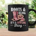 Rodeo Western Country Southern Cowgirl Hat Boots & Bling Coffee Mug Gifts ideas