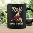 Roll Like A Girl Bjj Quote Brazilian Jiu Jitsu Coffee Mug Gifts ideas