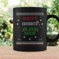 Santa's Favorite Jiu Jitsu Coach Ugly Sweater Christmas Coffee Mug Gifts ideas