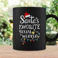 Santa's Favorite Social Worker Christmas School Social Work Coffee Mug Gifts ideas
