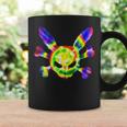 Scary Skull And Bad Crossbones Rabbit Horror Bunny Tie Dye Scary Skull Coffee Mug Gifts ideas
