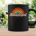 Sebastopol California Ca Vintage Rainbow Retro 70S Coffee Mug Gifts ideas