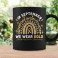 In September We Wear Gold Childhood Cancer Awareness Rainbow Coffee Mug Gifts ideas