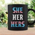 She Her Hers Pronouns Lgbtqia Transgender Trans Pride Flag Coffee Mug Gifts ideas
