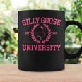 Silly Goose University Pink Goose Funny Meme School Bird Goose Funny Gifts Coffee Mug Gifts ideas