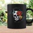 Skeleton Hello Darkness My Old Friend Floral Skull Halloween Coffee Mug Gifts ideas